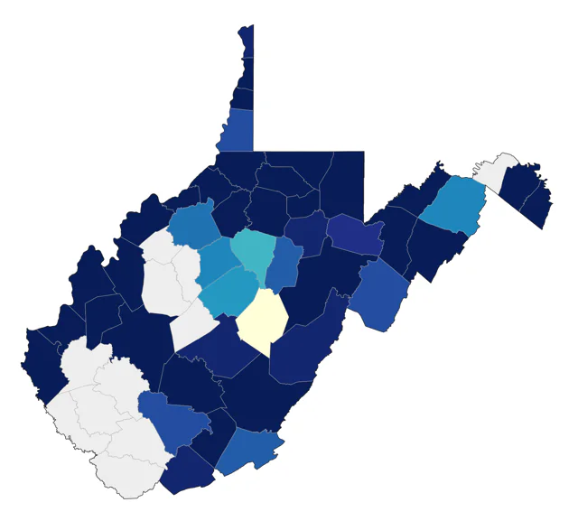 Redhead county map
