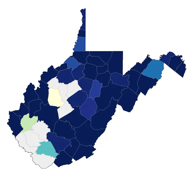 Ring-necked Duck county map