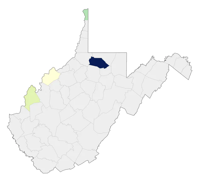 Sabine's Gull county map