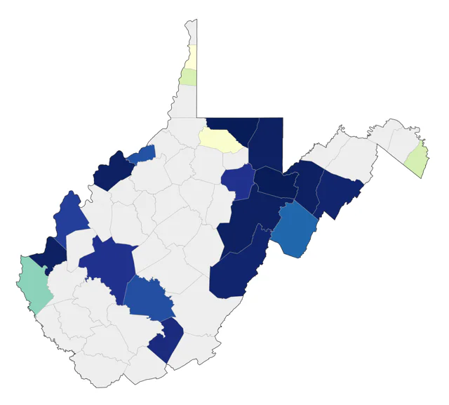 Sedge Wren county map