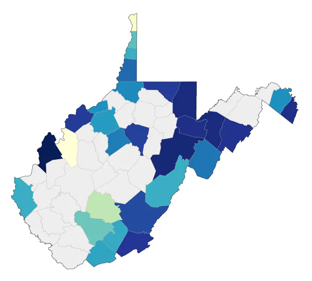 Snow Bunting county map