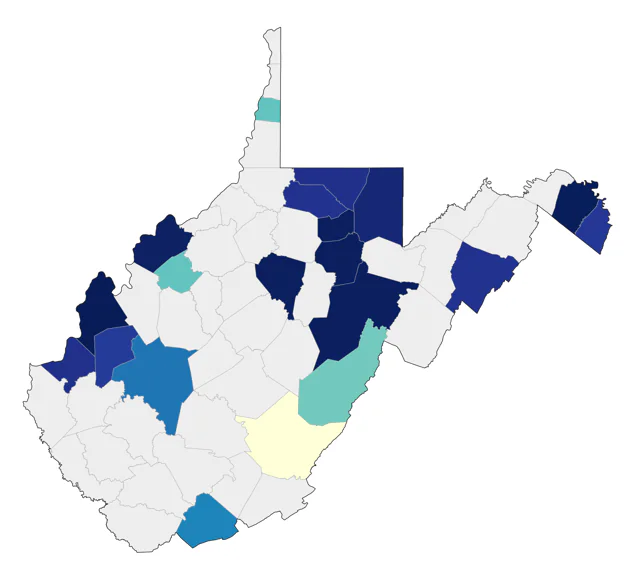 Stilt Sandpiper county map