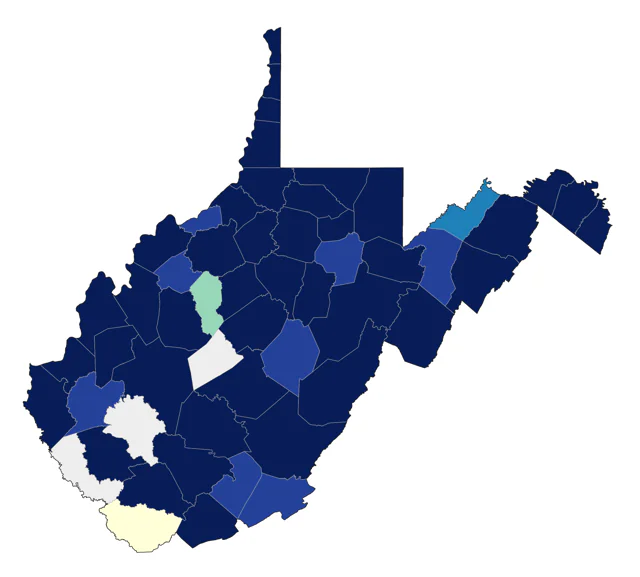 Tennessee Warbler county map