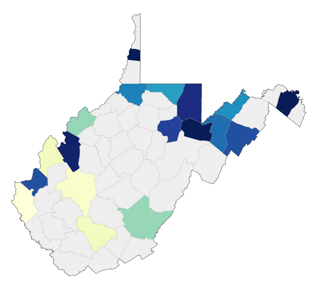Trumpeter Swan county map