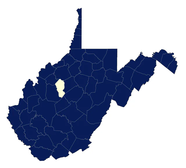 Tufted Titmouse county map