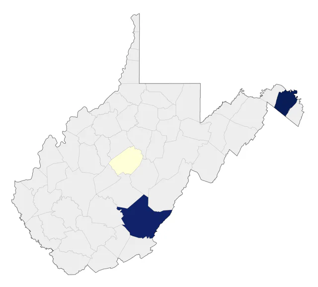 Western Tanager county map