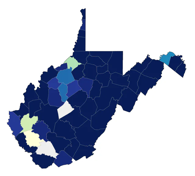 White-crowned Sparrow county map