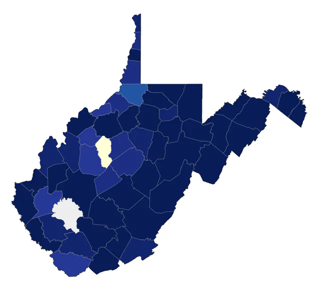 Winter Wren county map