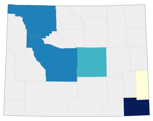African Collared-Dove county map