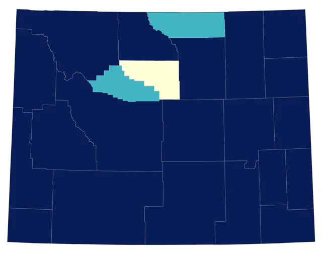 American Avocet county map
