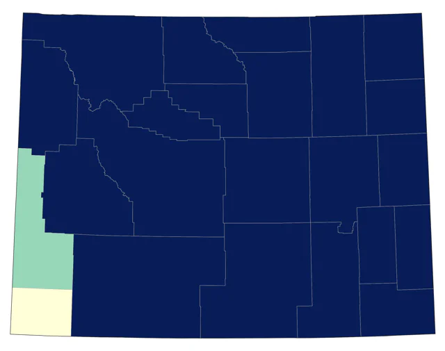 American Tree Sparrow county map
