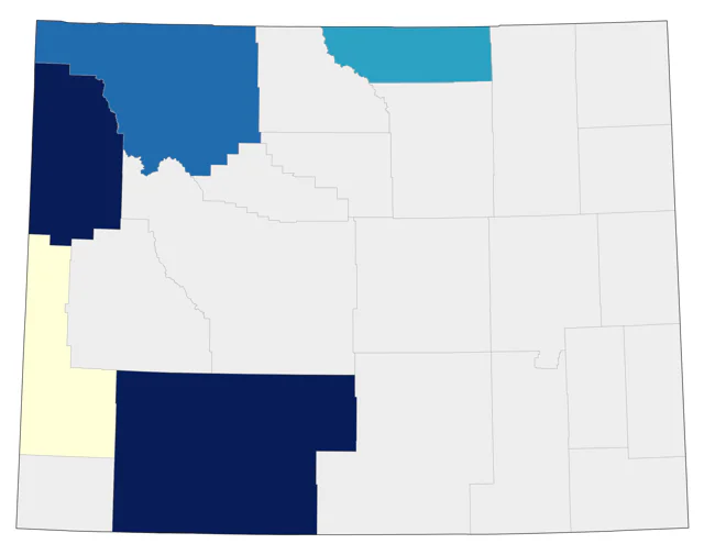 Anna's Hummingbird county map