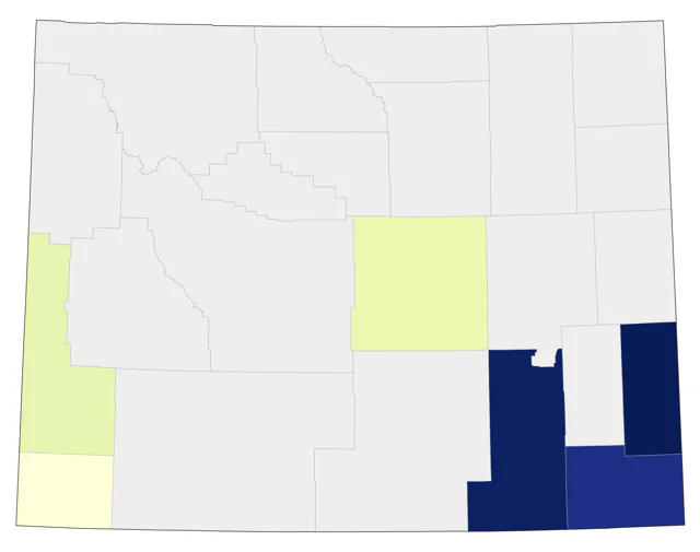 Bay-breasted Warbler county map