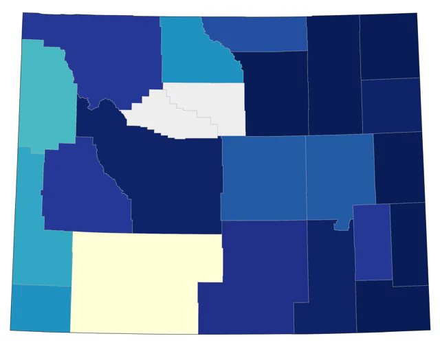 Black-and-white Warbler county map