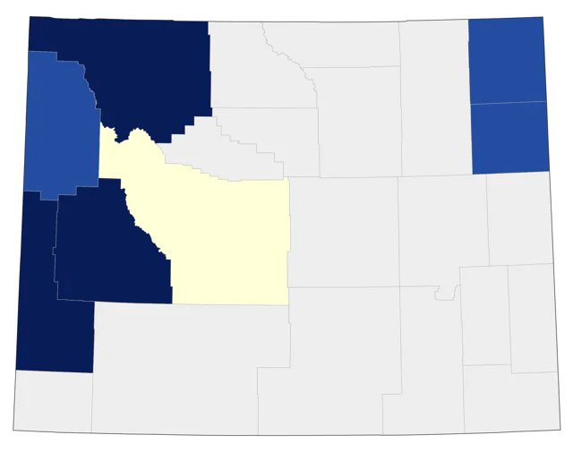 Black-backed Woodpecker county map