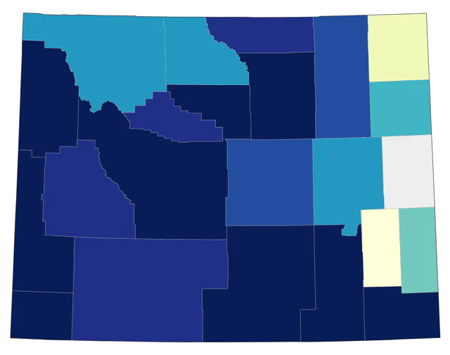 Black-crowned Night Heron county map