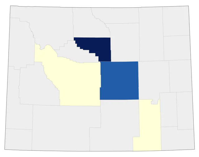 Black-legged Kittiwake county map