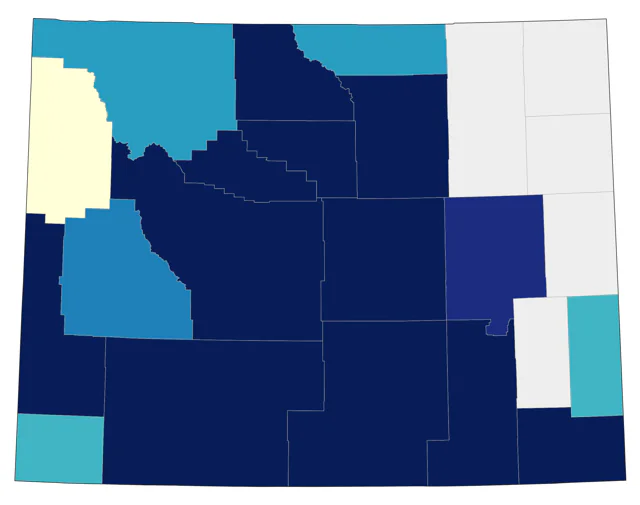 Black-throated Gray Warbler county map