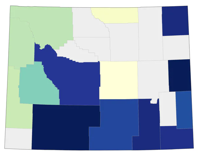 Blackburnian Warbler county map