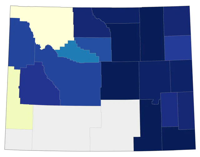 Blackpoll Warbler county map
