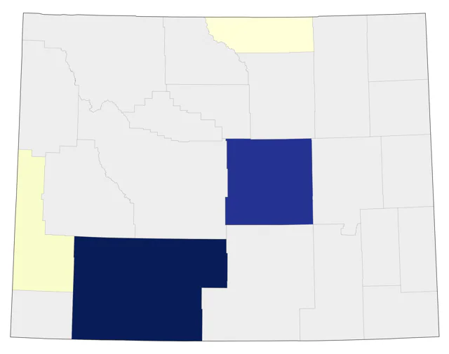 Blue-winged Warbler county map