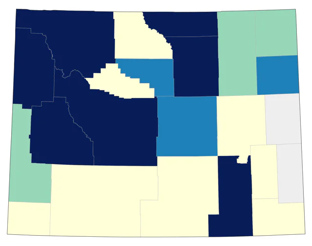 Bohemian Waxwing county map