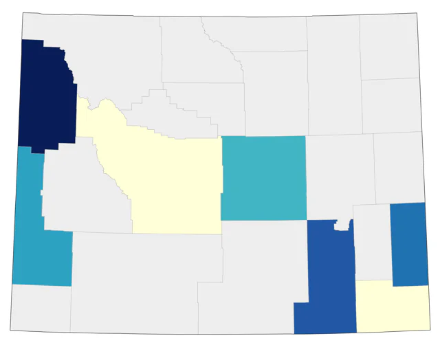 Canada Warbler county map