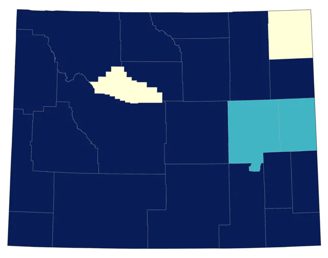 Canvasback county map