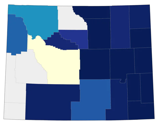 Cassin's Kingbird county map