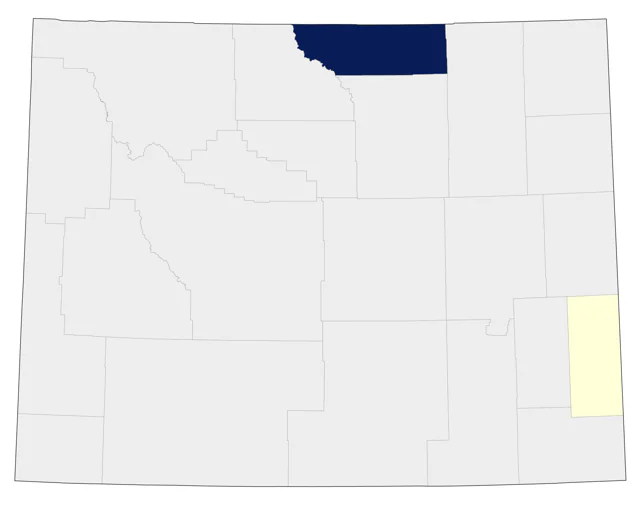 Common Crane county map