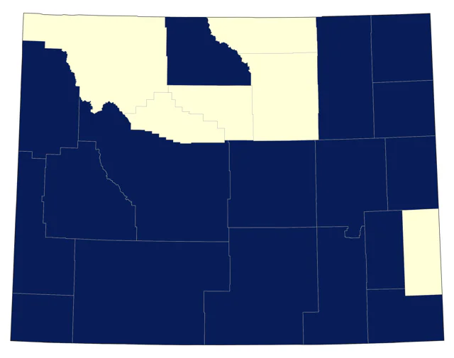 Common Poorwill county map