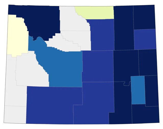 Eastern Bluebird county map