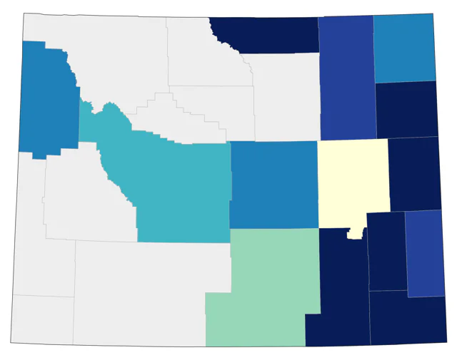 Eastern Phoebe county map