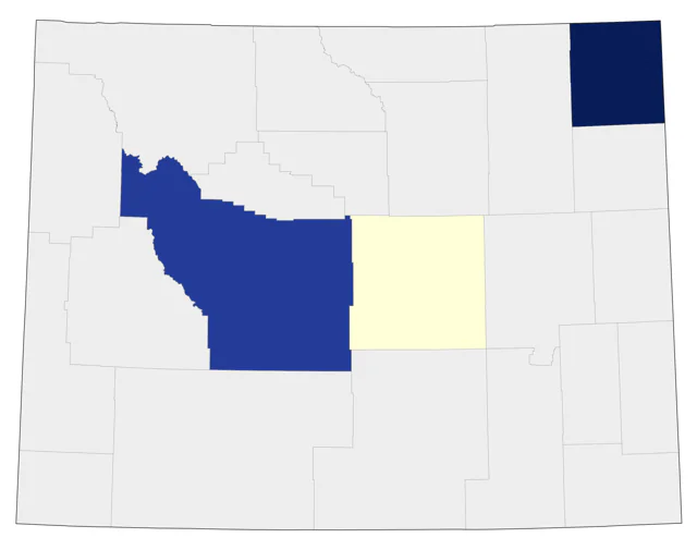 Eastern Wood-Pewee county map