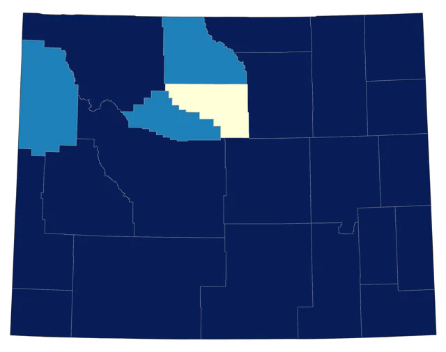 Ferruginous Hawk county map