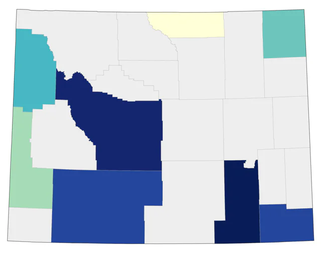 Golden-winged Warbler county map