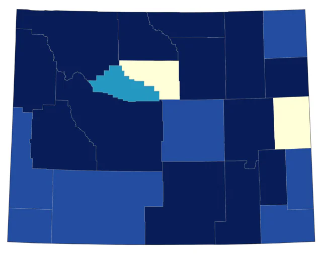 Gray-crowned Rosy-Finch county map