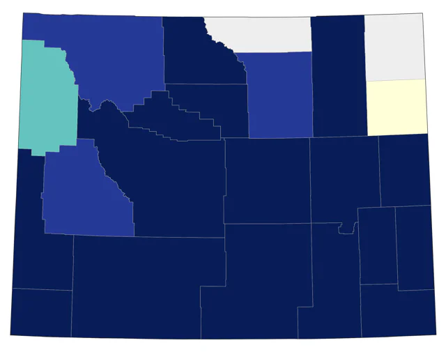Gray Flycatcher county map