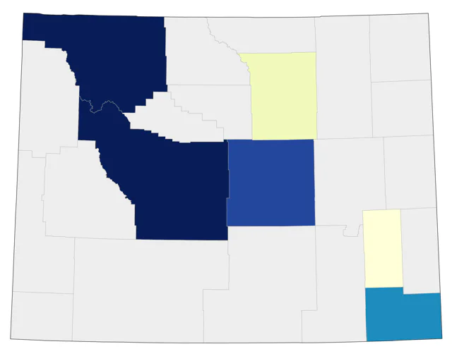 Graylag Goose county map