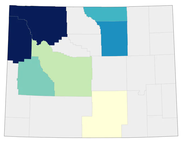 Harlequin Duck county map