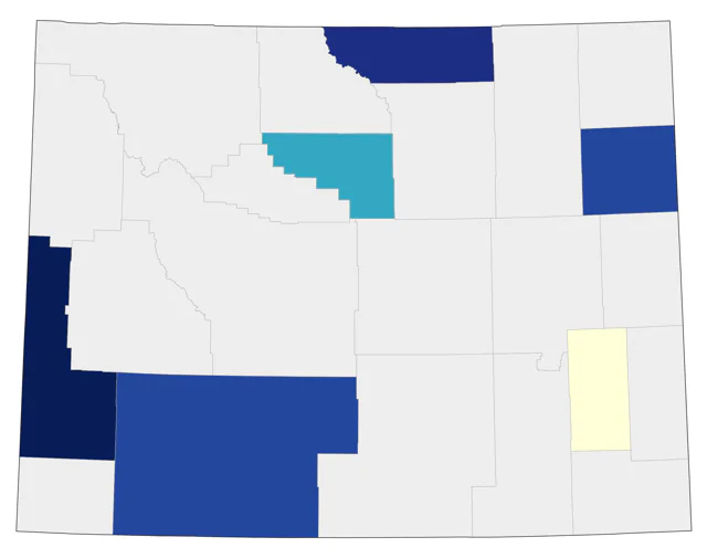 Helmeted Guineafowl county map