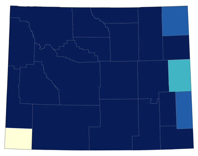 Hooded Merganser county map