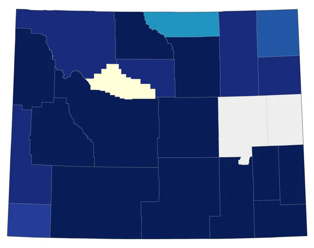 Horned Grebe county map