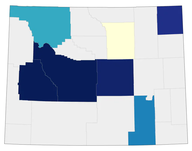 Hudsonian Godwit county map
