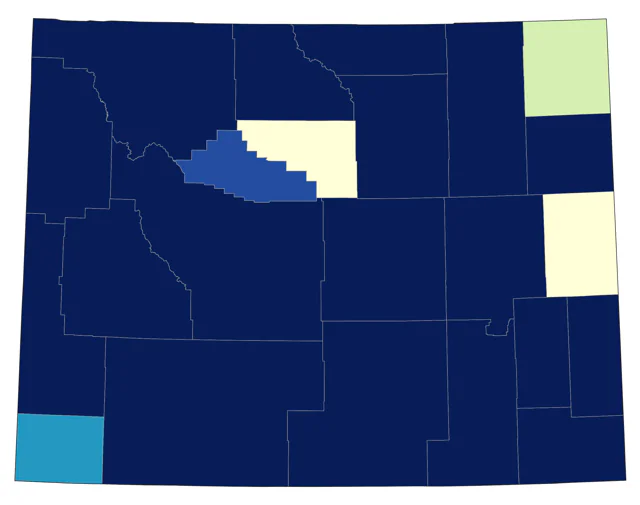 Least Sandpiper county map
