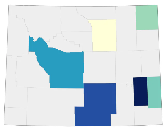 Least Tern county map