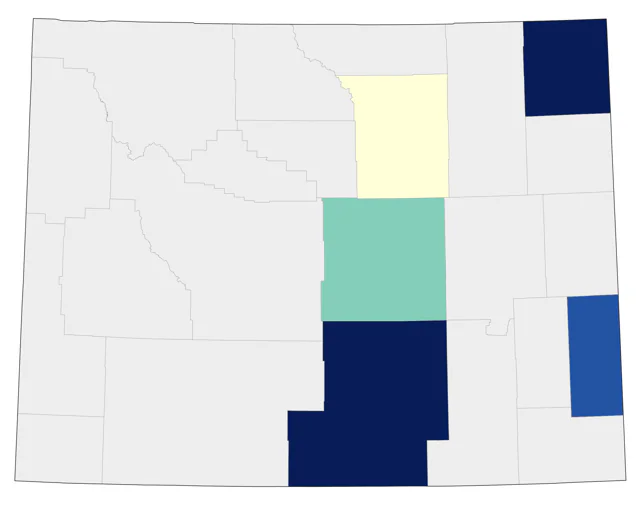 LeConte's Sparrow county map