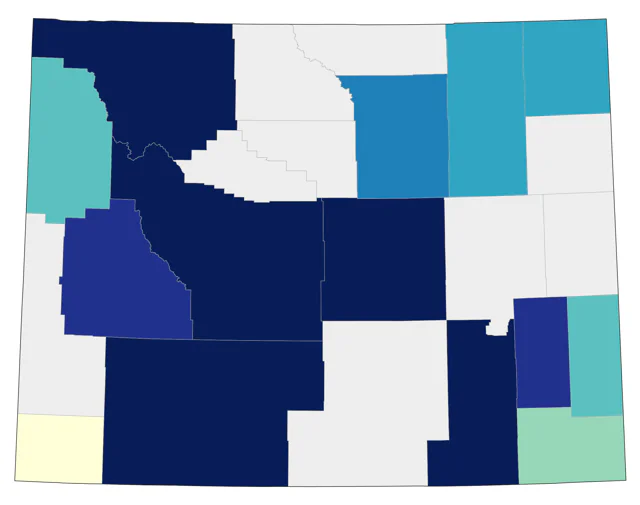 Lesser Black-backed Gull county map