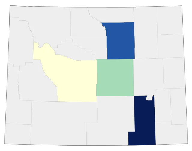 Little Blue Heron county map