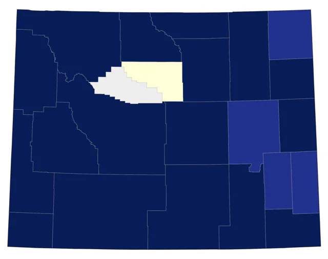 Long-billed Curlew county map